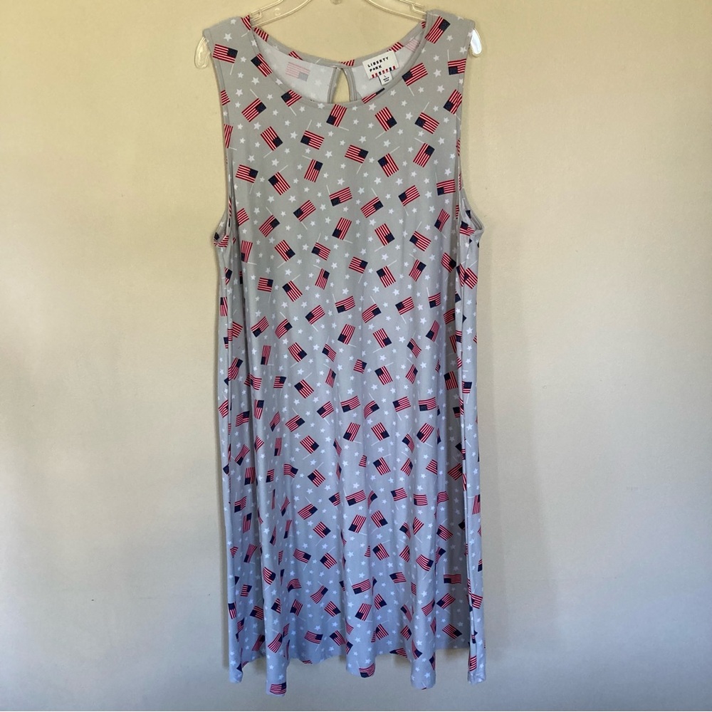 Liberty Park Sleeveless Dress w/Flags & Stars